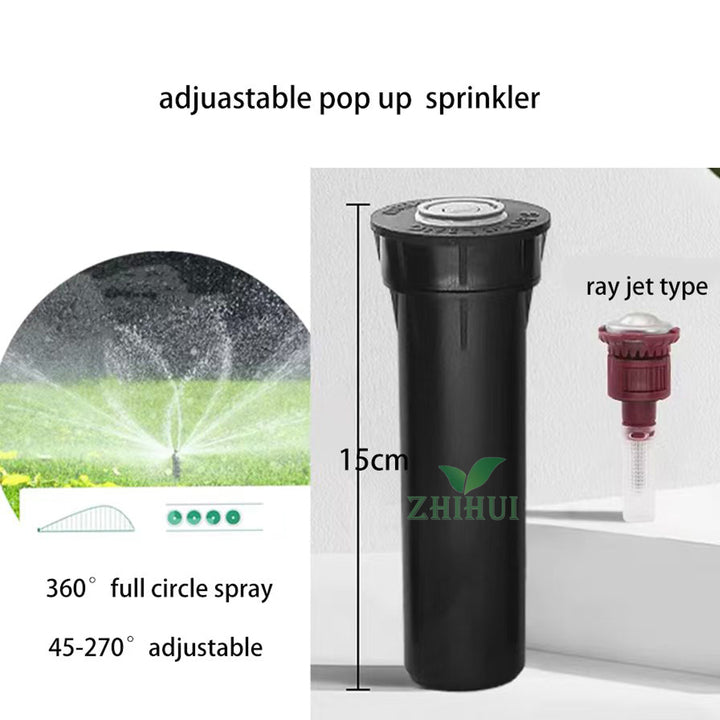 Sprinklers Irrigation System 1/2 Inch Female Thread 360 Degree Garden Sprinklers Buried Rotary Sprinkler for Garden Irrigation