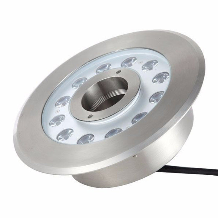 LED Seven-Color Fountain Light Fully Potted Process IP68 Waterproof Design 304 Stainless Steel for Outdoor Water Features