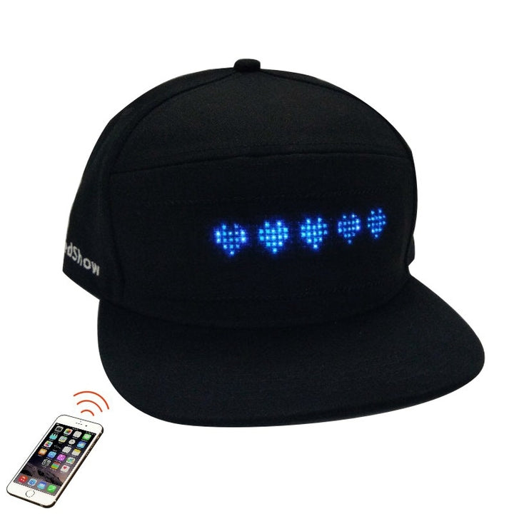 Magic LED Display Hat Mobile APP Programmable Smart Hat Fancy Cap APP Control Fashion Display Screen Hat