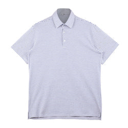 2023 Summer 100% cotton soft loose elastic short sleeve stripe polo t shirt for men