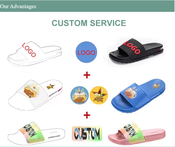 Men's Summer Sporty Printed Eva Sandals Breathable Lightweight Thick-Soled Platform Slippers for Men