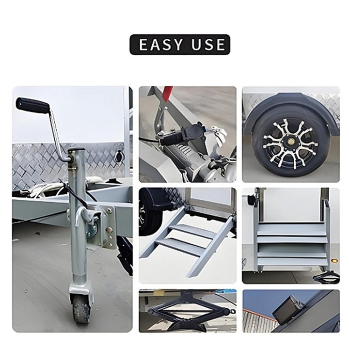 Modern Chinese Design 3-Stall Galvanized Sheet Eco-Friendly Portable Toilet Trailer Durable Outdoor