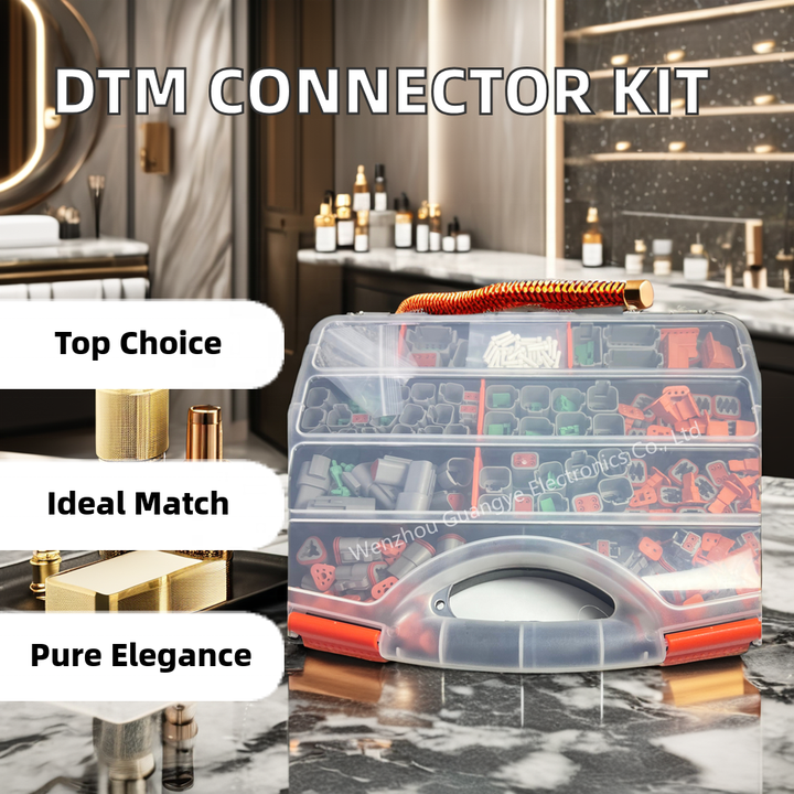 High Quality IP67 Protection Level 12Pin Copper Nickel Tin Contacts PC Housing Material Deutsch DT Crimping Tool Connectors