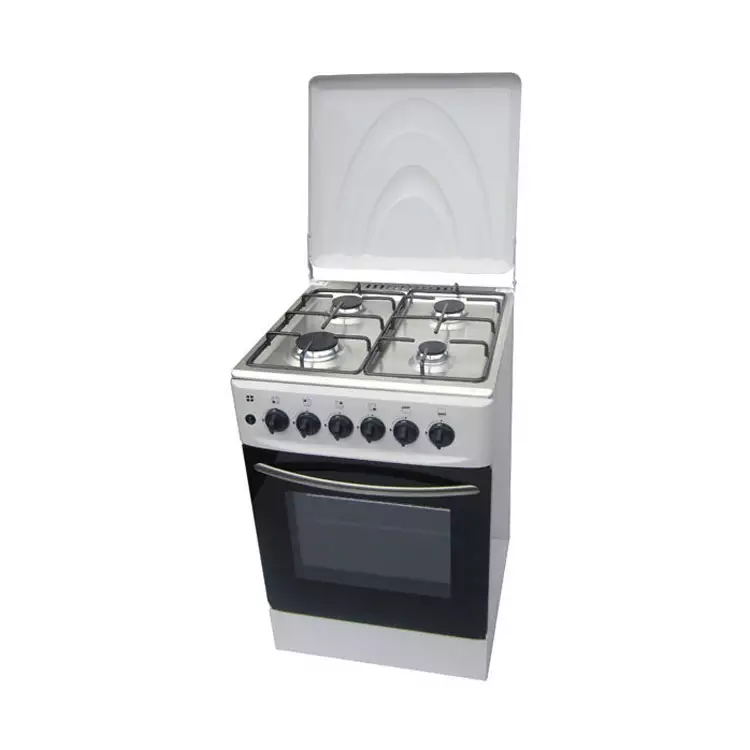 LYROE Home Kitchen Freestanding Stainless Steel Iron Cast Glass Door 4 Burner Multi-burner Gas Range Gas Stove with Oven