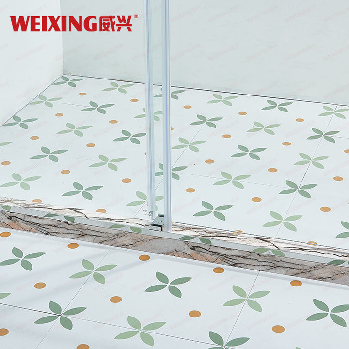 Weixing Good Price Bathroom Tempered Glass 304 Stainless Steel Double Sliding Frameless Rectangle Shower Room