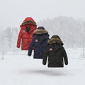 OEM ODM Korean Style Winter Thick Cotton Filled Breathable Fleece Coat Boys Hooded Outerwear Blazer Zipper Closure Warm Jacket