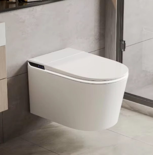 P-Trap Wall Hung Smart Toilet With Tank Rimless Sensor Flush Automatic Remote Control WC Lavatory