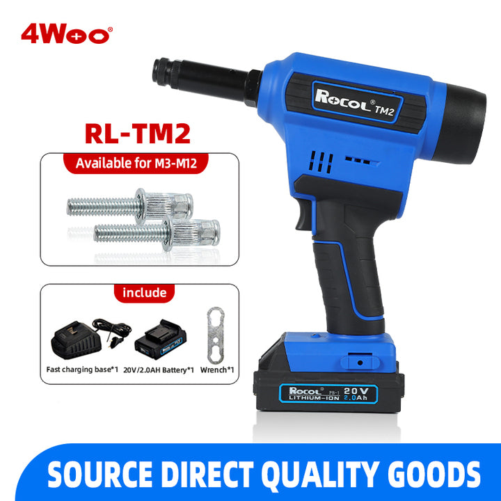 High Quality Battery Power Cordless Rivet Nut Gun Portable RL-TM2 Lithium Electric Riveting Stud Tool