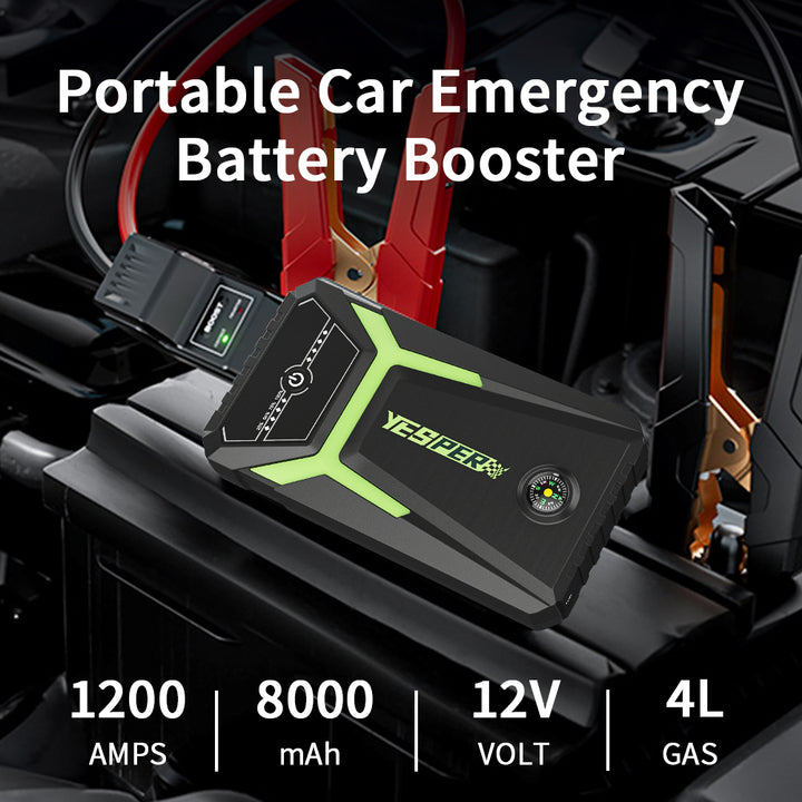 YESPER Armor Mini 3 Portable Jump Starter 1200A Peak Current Professional Compass Multifunction Starter Jump