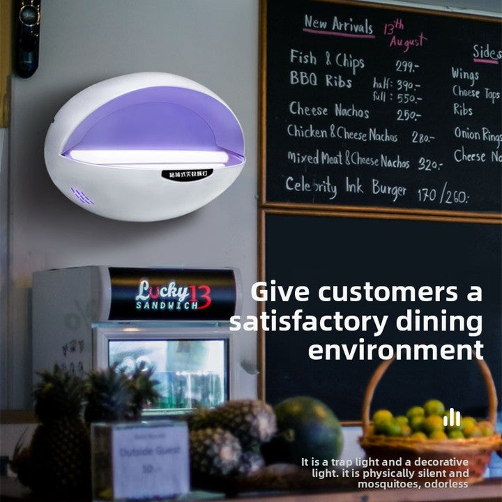 Wholesale Indoor Wall-Mounted Mosquito Fly Trap Artifact LED Light Source Plastic Sticky Fly Killer for Restaurants Hotels Shops