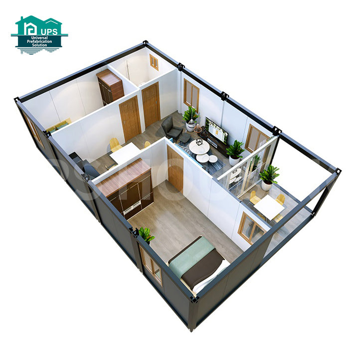 Prefab House 2 Story Container Home Modern Modular Detachable Container House Price Luxury Hotel 2 3 Bedroom 20 40 Feet Villa