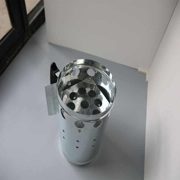 Stainless Steel Folding Bbq Grill Tool Charcoal Igniter Barrel for Outdoor Barbecue
