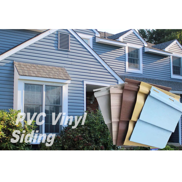 Anti-UV PVC Exterior Wall Panels Long Lifespan Vinyl Siding for Home Cabin Garden House Office Buildings Modern House Decoration