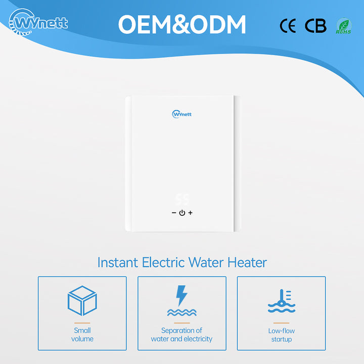 3.5/4.5/5.5kW Household Kitchen Bathroom Car RV Caravan Camping Shower Hot Water Heater Instant Electric Geyser