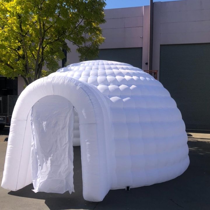 Inflatable Party Igloo Tent Factory Supply Oxford Cloth White Outdoor Party Event Backyard Inflatable Snow Disco Igloo Tent