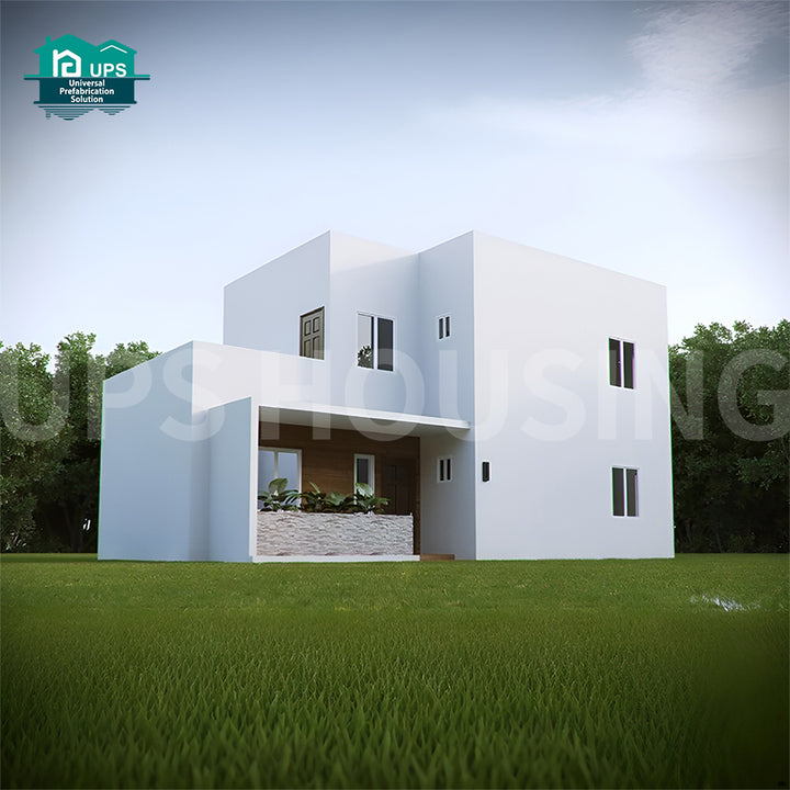 Durable Two-Story Lightweight Insulated Prefab Concrete Foam Panel House for Apartment or Carport Precast for Easy Living