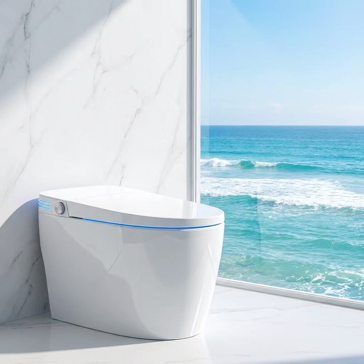 Modern Auto Sensor Flush One Piece Intelligent Bidet Wc Heating Toilet Bowl Automatic Operation Smart Toilet With Remote Control