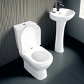 Ceramic Floor Stand Toilet Sets Bathroom Washdown Two Piece WC Toilet With Pedestal Basins Sink