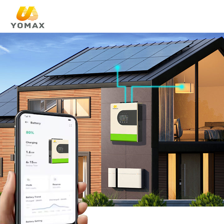 YOMAX CP-EK36 3.6KW 208V/220V/230V/240V Pure Sine Wave MPPT PV Lead Acid Lithium Battery Off-grid Hybrid Solar Inverter 97.5%