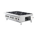 6 Burner Commercial Hot Plate 36" Countertop Gas Stove Stainless Steel Natural Gas Propane Conversion Kit Restaurant Kitchen