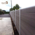 MexyTech MecoFence Wood Plastic Composite Wpc Garden Privacy Fence with Solar Led Light
