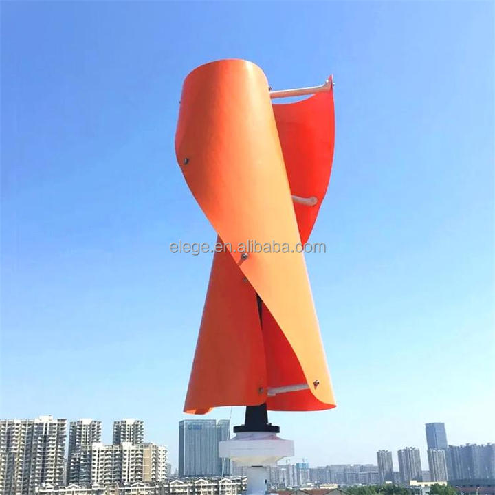 Elege 2000W Protect Environment Permanent Magnet Wind Turbine Generator 24V 48V 96V 220V Hybrid Solar Power System Kit Home