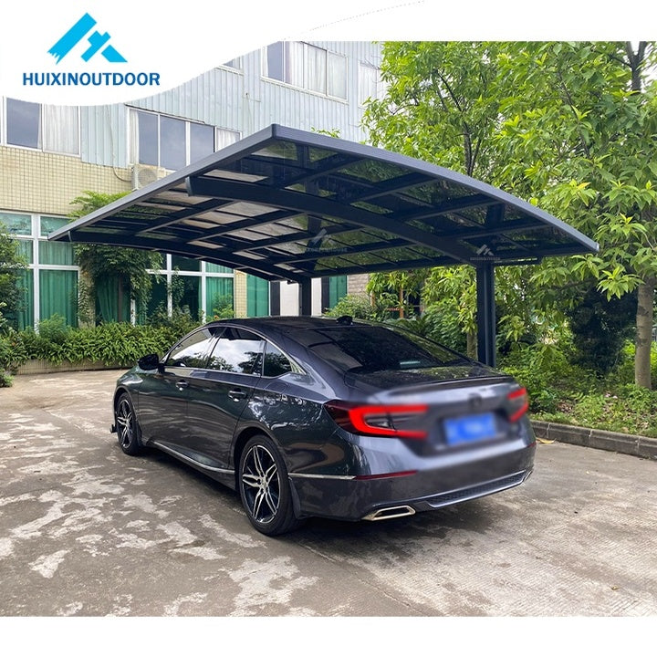 Outdoor Car Garage Aluminum Solid PC Shade Driveway Carport Aluminum Frame Car Parking