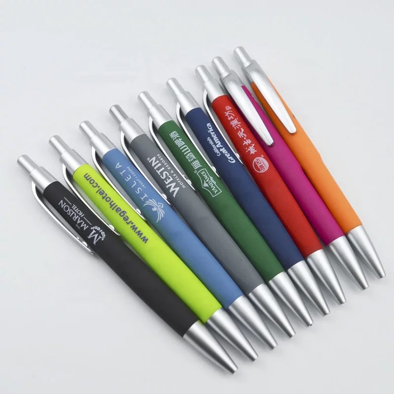 Custom Logo pen Westin Sheraton hotel pen soft Touch rubber finished plastic ballpoint pen
