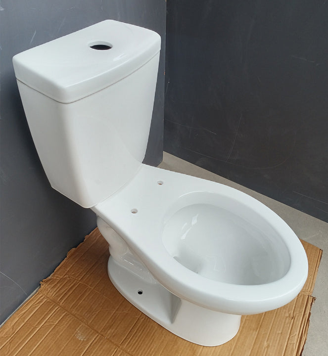 Guangdong White Color Sanitary Wares Ceramic Siphonic Two Piece Toilet Set S- Trap Wc Toilet with Low Prices for Hotel Bathroom