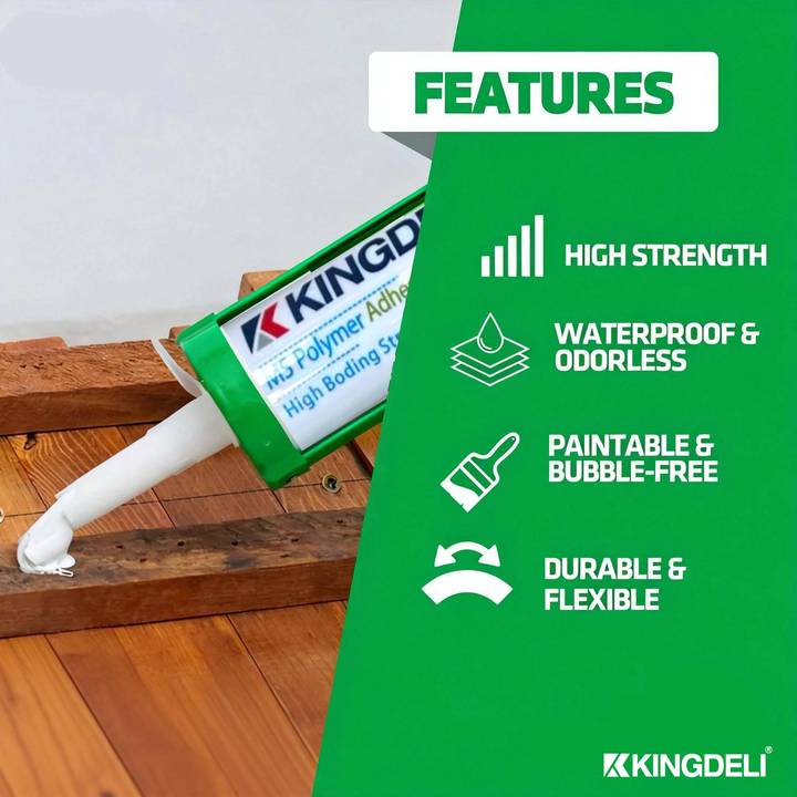 Kingdeli HY993 High Strength MS Polymer Adhesive for Heavy Duty Construction Woodworking & Transportation Bonding