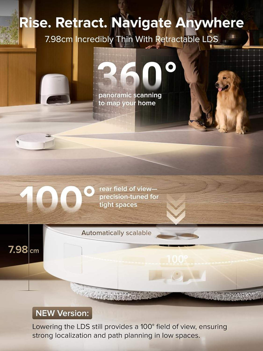 Roborock Qrevo Curv Robot Vacuum Cleaner 22000Pa Hyperforce Floor Mop Cleaning Dual Anti-Tangle 12N Mop Warm Water Household LDS