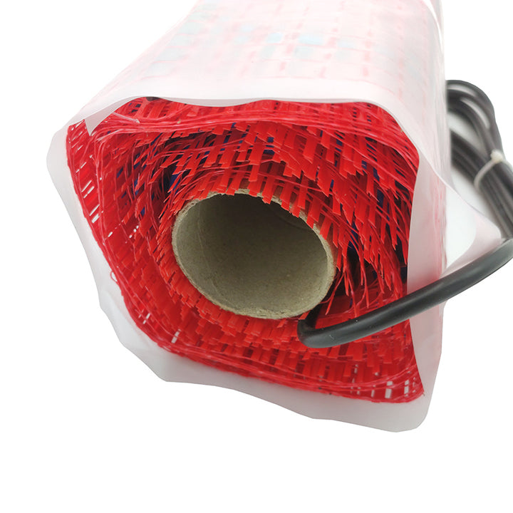 150W/M2 50cmX20m Electric Radiant Underfloor Dual Core Heating Fibreglass Mesh Mat Kit System for Tiles Ceramic Porcelain Stone