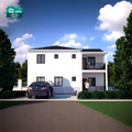 UPS Low Cost Prefab Houses Modern Luxury Cement Foam Panel Home Villa Office