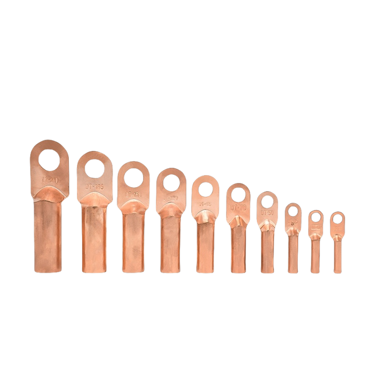 DT Copper Cable Lugs Electro Tinned Copper Tubular Cable Terminals Cable Connectors for Electrical Wiring and Power Distribution