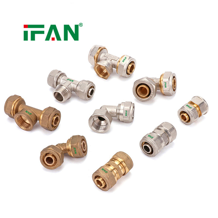 IFAN High Quality Copper PEX Tube Plumbing Pex Brass Compression Pipe Fitting