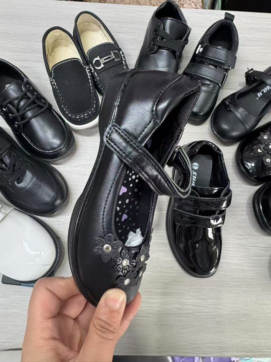 Children's Black Leather Shoes Children Students Soft Leather Soft Sole Single Shoes Wholesale School Shoes