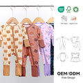 Customized logo Engepapa Newborn Bamboo Double YKK Zipper Pajamas Infant Print Cartoon Romper Baby Bamboo Sleeper