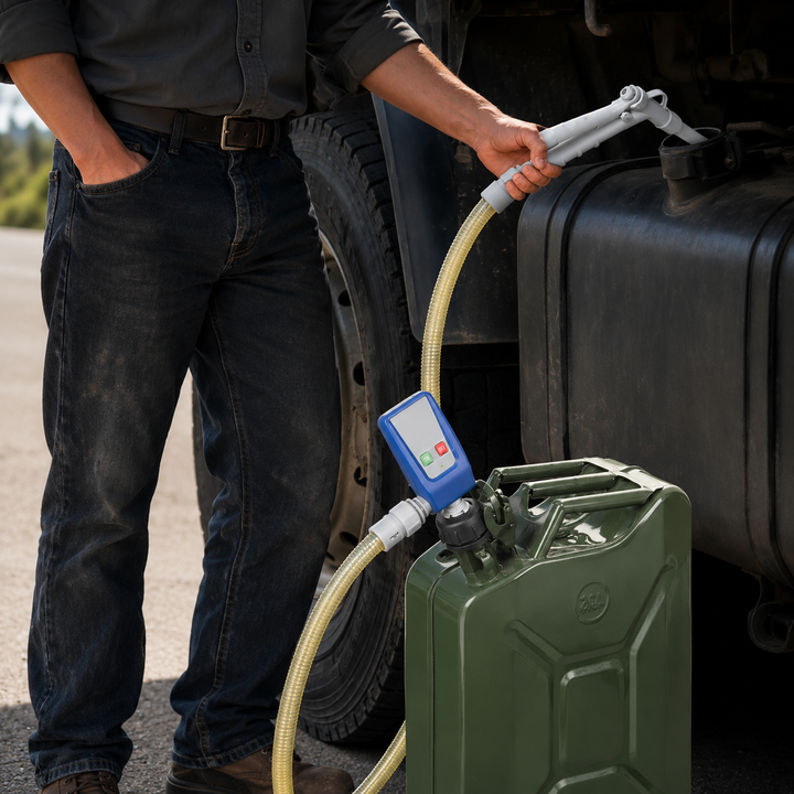 Plastic 3.2GPM Portable Manual Nozzle Battery Powered Fuel Transfer Pump Efficient Versatile Fuel Transfer Pump for Car Truck