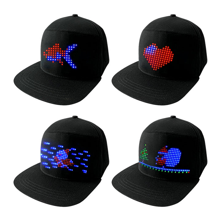 Personalized LED Pixel Cap Screen Hat LED Display Hat Cap Rolling LED Hat with Programmable Scrolling Message