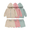 Solid Fashion Children Baby Hoodies Sweatshirts and Shorts Set Baby Clothing Set Autumn