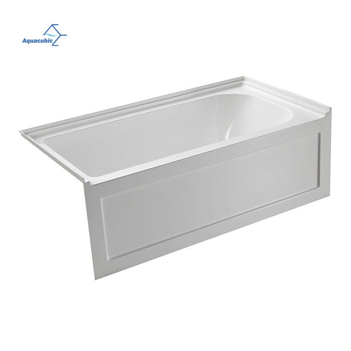 OEM ODM High Quality Hotel Home Bathroom Soaking Stackable White Embedded Apron Bathtub