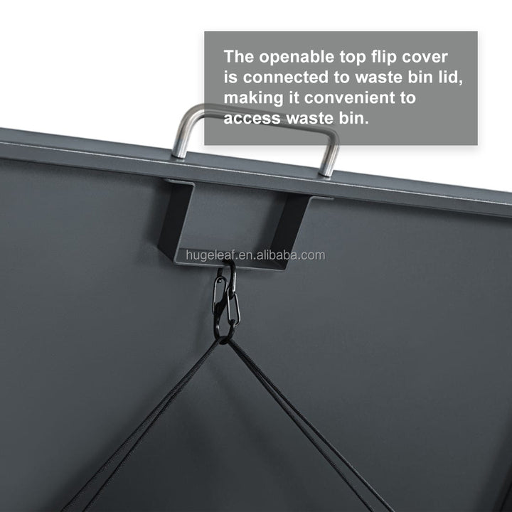 Weatherproof Heavy Duty Outdoor Trash Can Enclosure Powder Coated Galvanized Metal Wheelie Bin Storage Shed with 5 Wheelie Bins