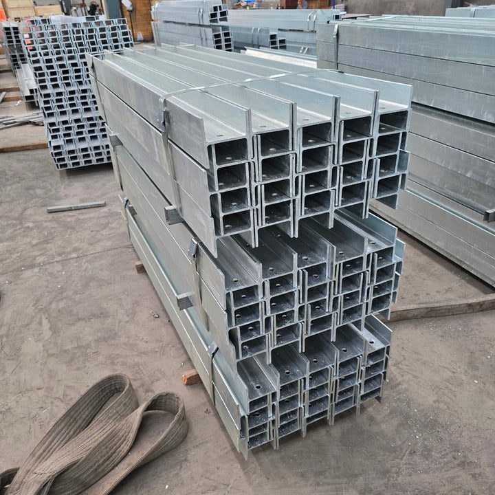 Concrete Sleeper Retaining Wall Galvanised Steel Uprights H-Post
