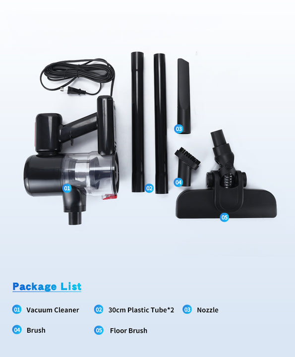 500W/15Kpa Household AC Corded Vacuum Cleaner Bagless Vacuum Cleaner for Carpet and Floor