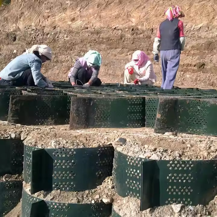 HDPE Geocell Textured/Perforated for Retaining Wall/Road Reinforcement