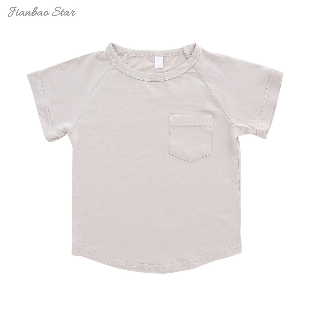 Children Short Sleeve T-Shirt Custom Logo Printing 100% Cotton Plain Blank Kids Baby Girl Boy T shirts