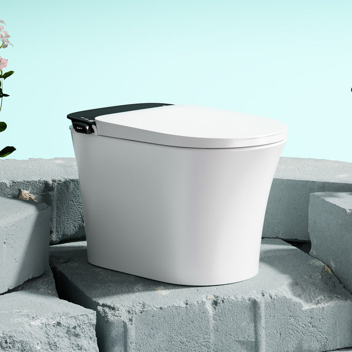 Multicolor Modern Design HD Display Intelligent Elongated Ceramic Floor Mounted Automatic Smart Toilet with Remote Control