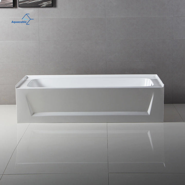 Low Price Rectangular Fashion Soaking L-Shaped Shallow Bathtub Acrylic 60 Inch Skirt Tub