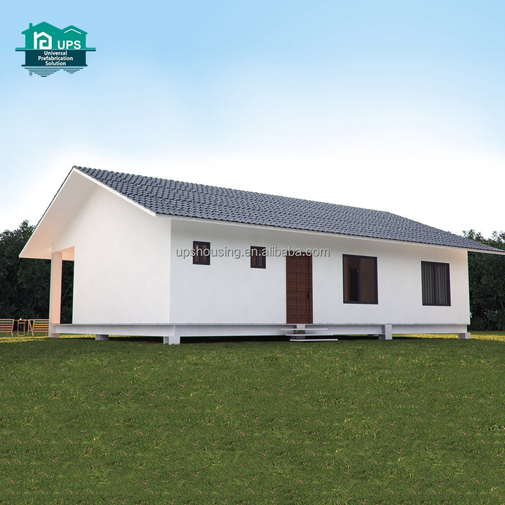 Best-selling Three Bedroom Sandwich Panel Prefabricated Villa Houses with Waterproof Feature and Modern Design for Carport Use