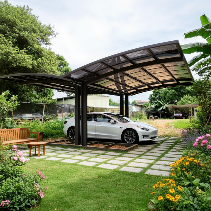 Modern All Weather UV Protection Folding Car Gazebo Cover Shelter for Carage Moving Parking Pressure Convenient Storage Solution